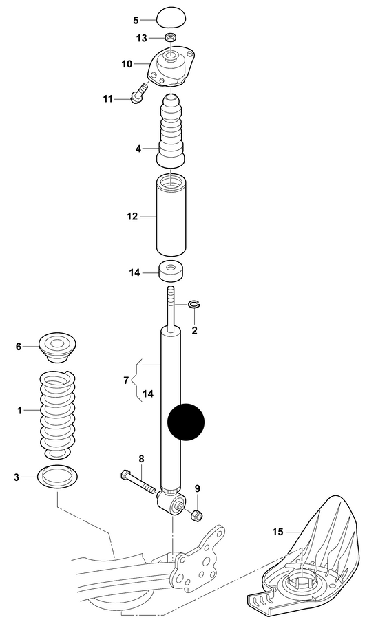 (ITEM 7) 343438 Rear GAS Shockabsorber Fox 06>12