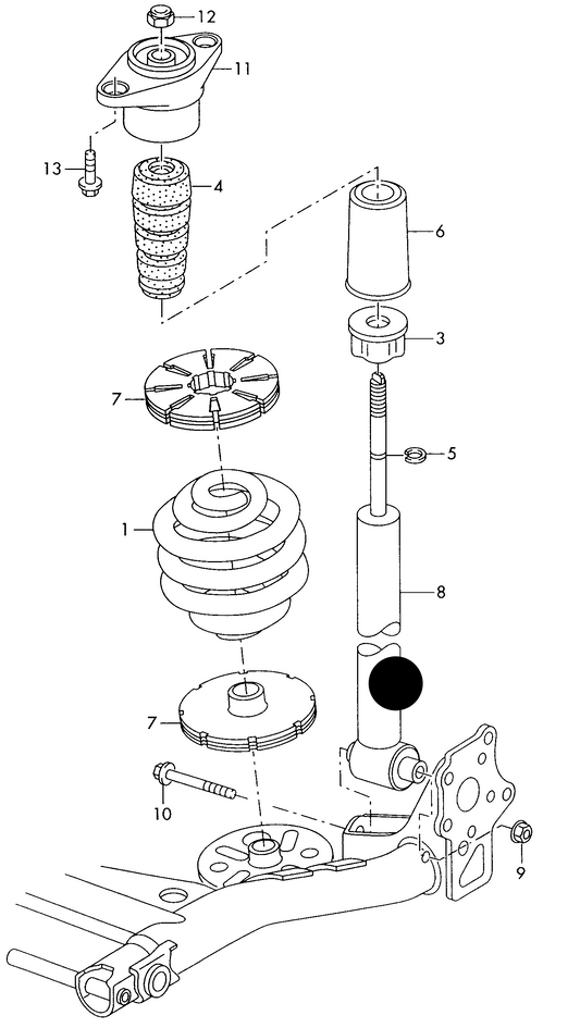 (ITEM 8) 110864 Rear GAS Shockabsorber Estate Models