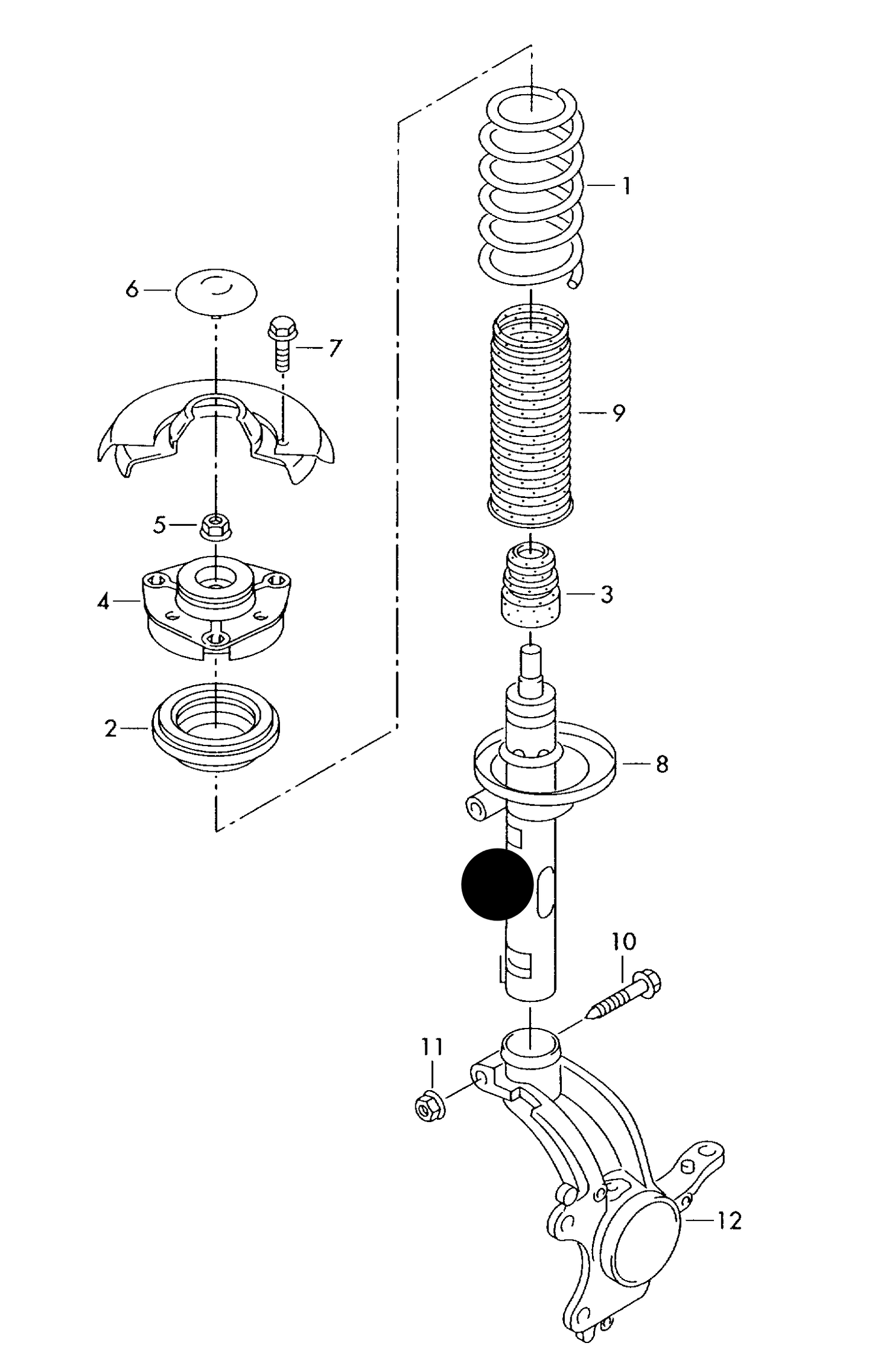 (ITEM 8) 110158 Front GAS Suspension Strut ''55mm''