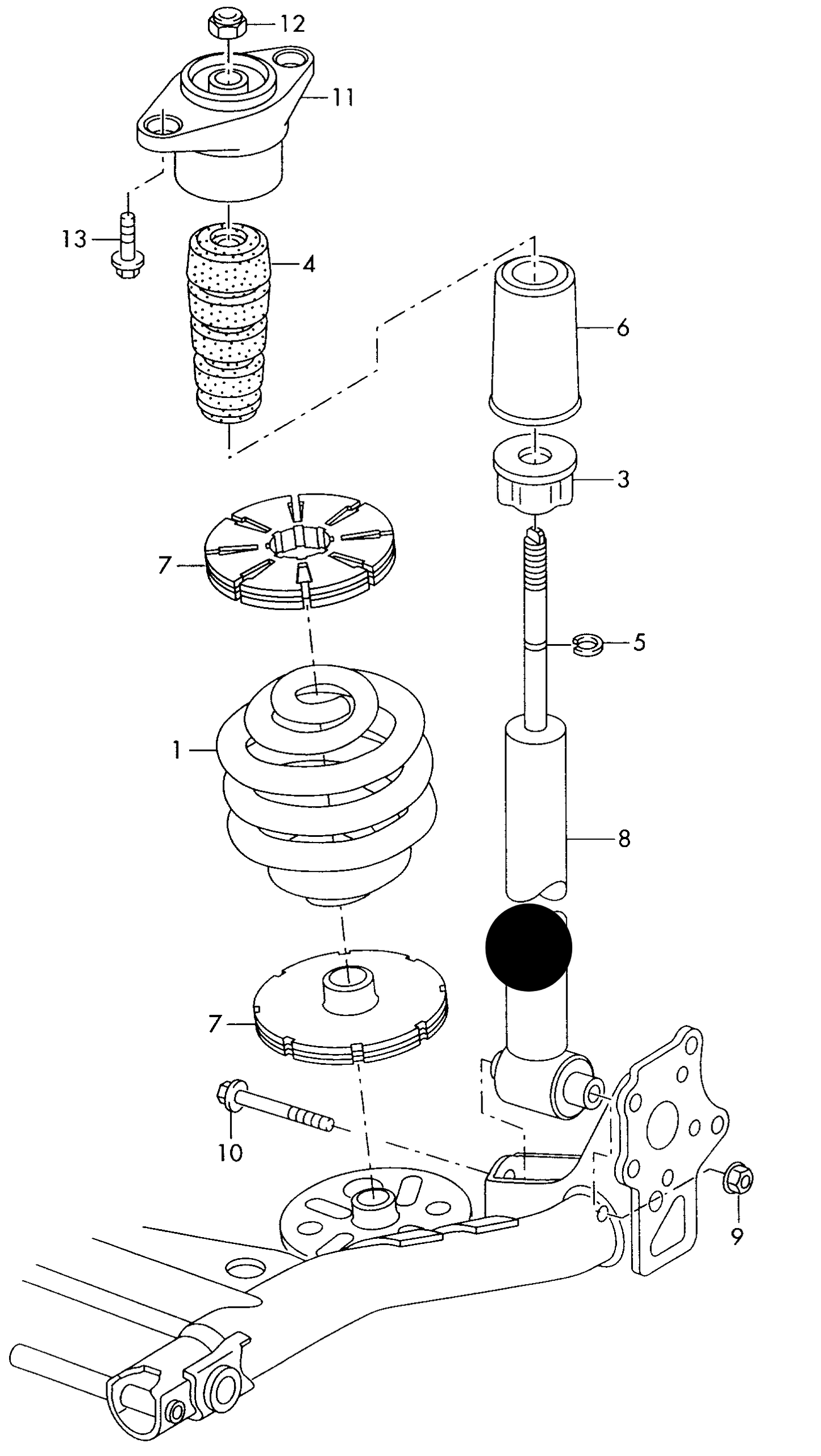 (ITEM 8) 112045 Rear GAS Shockabsorber AUDI TT/S3