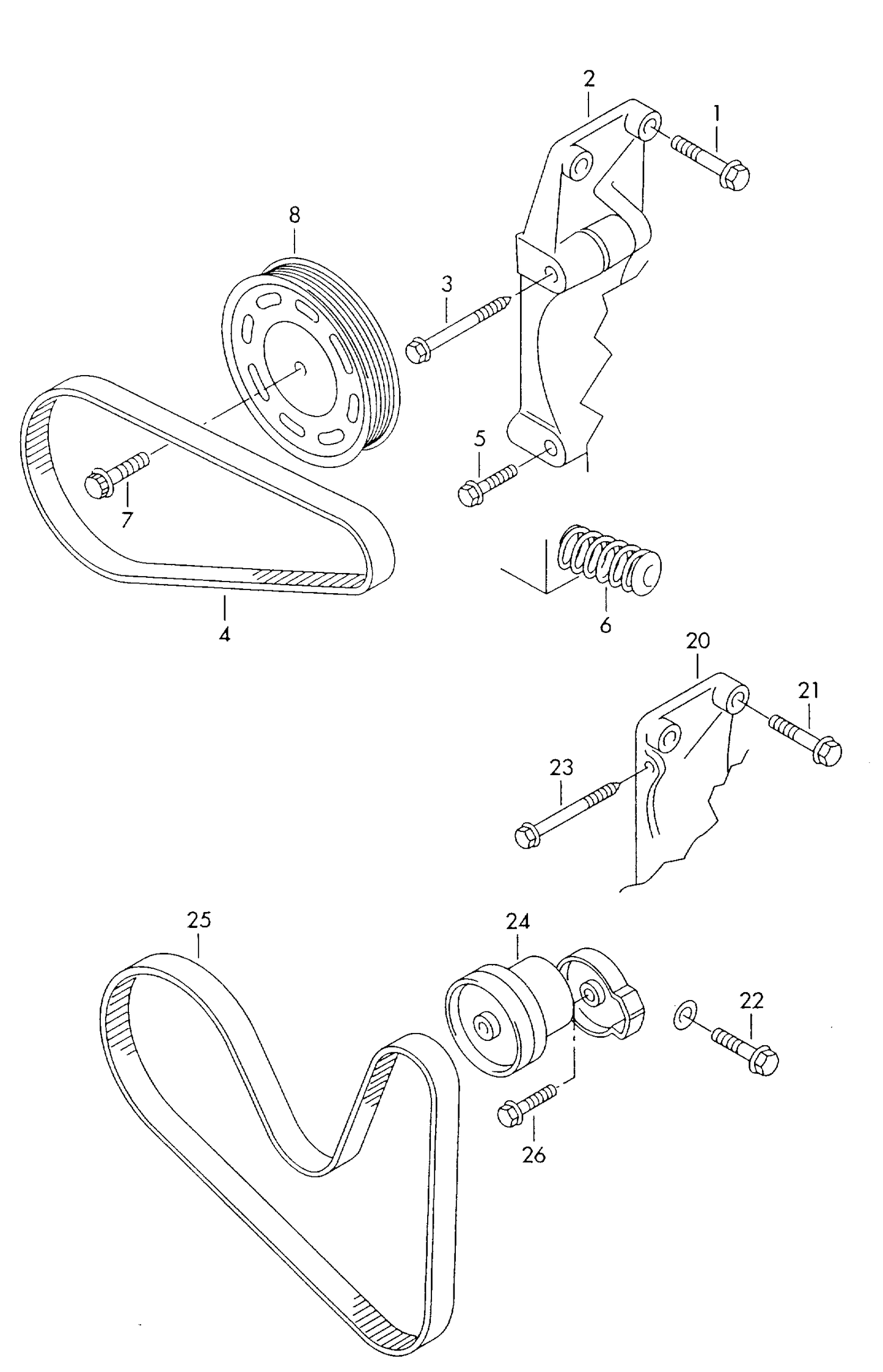 (4) 100595 MEYLE 6PK750 Ribbed belt