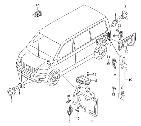 (ITEM 1) 115541 ULTRASONIC PARKING SENSOR PRIMED