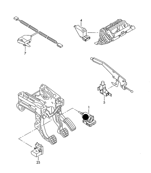 (ITEM 1) 108892 Brake light switch-4pin older type