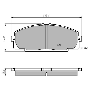 PAD989 Blueprint Front brake pad set Toyota 04465-25040 / 04465-26130 / 04465-26301