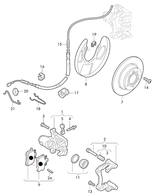 (ITEM 9) 107239 Set of Rear brake pads (both sides)