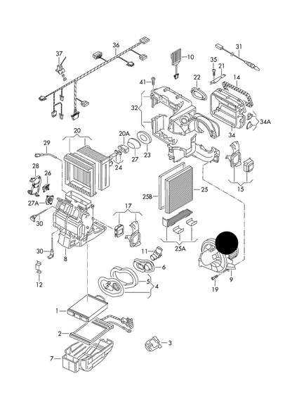 (item 9) 110740 Behr OE (Mahle) Interior Fan Assembly with motor RHD  'Made in Germany'