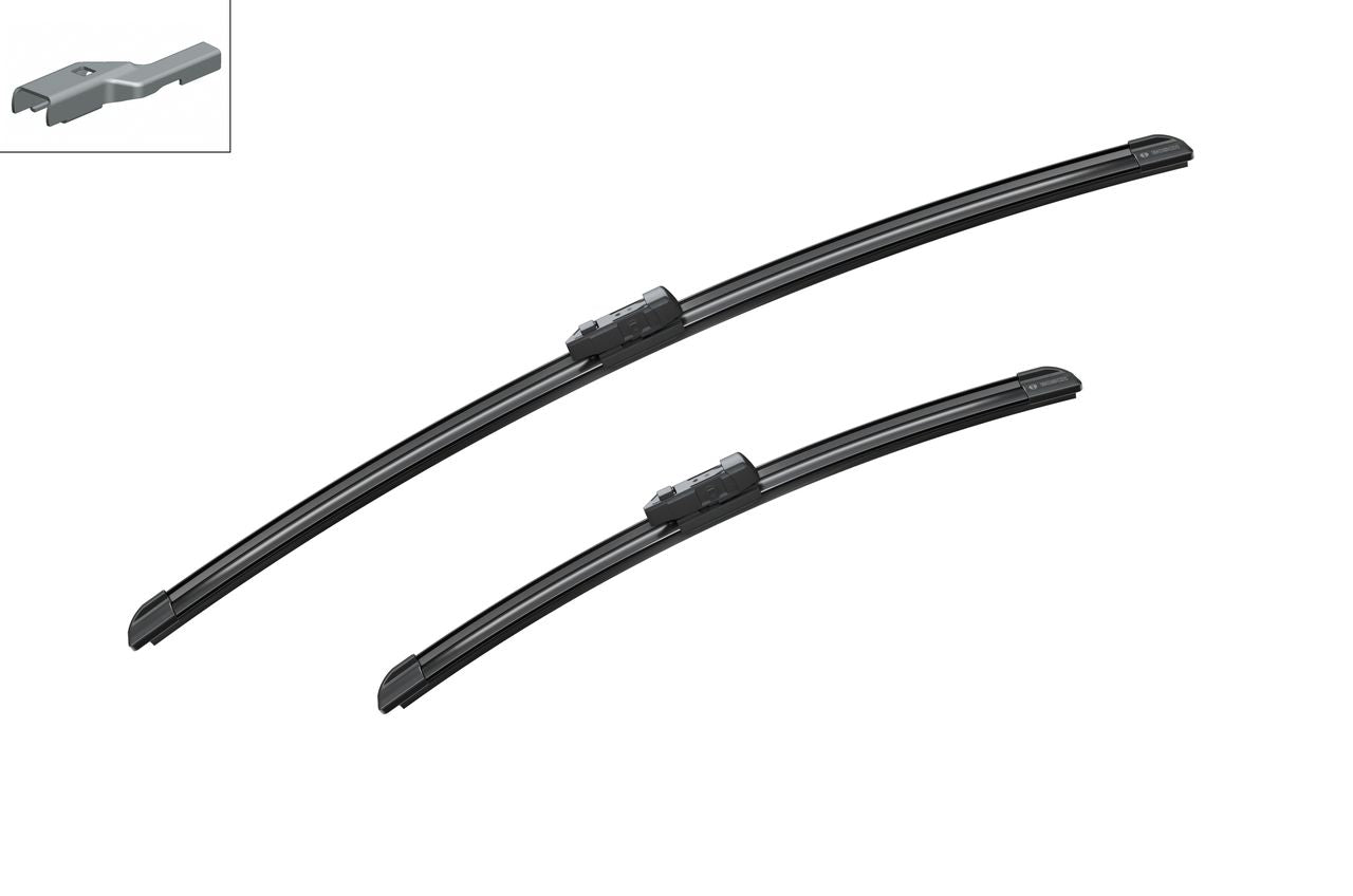 VW446 Bosch 1 set aerodynamic wiper blades (driver and passenger side) RHD