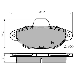 PAD771 Trupart Front brake pad set  46565733, 5892786, 58927860, 71738134, 71770984, 21365170, 213651700