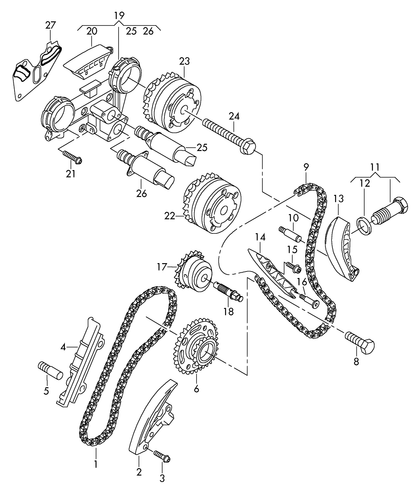 (1) 108707 FEBI Timing Chain>Lower Intermediate V5/V6/V8 ‘please contact VWS for availability before ordering’