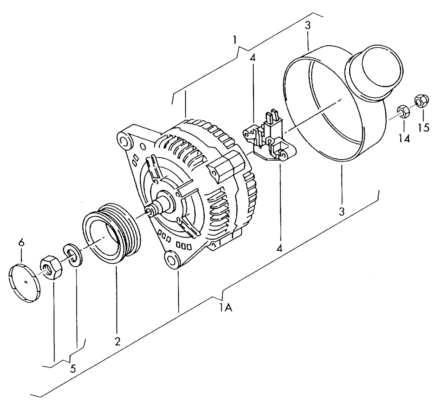 (2) 114102 INA Alternator Freewheel Pulley