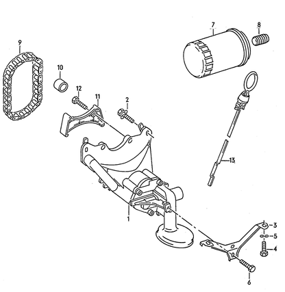 (9) 100567 SWAG OIL PUMP CHAIN 1.3/1.4 8V