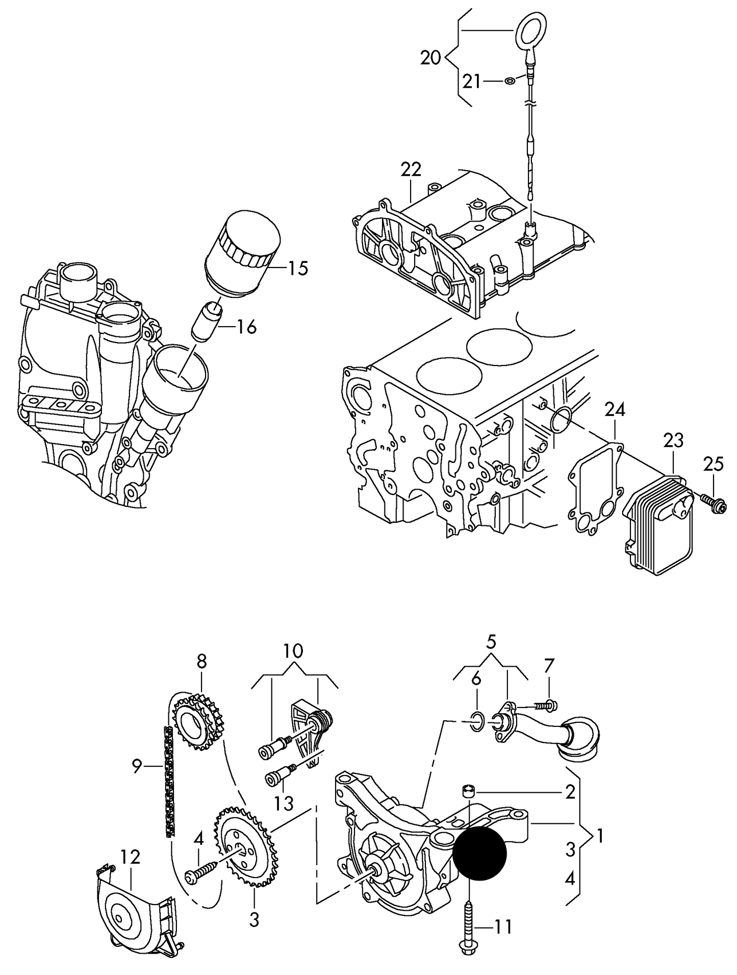 (ITEM 1) 116245 Engine Oil Pump 1.4/1.6FSI 04>