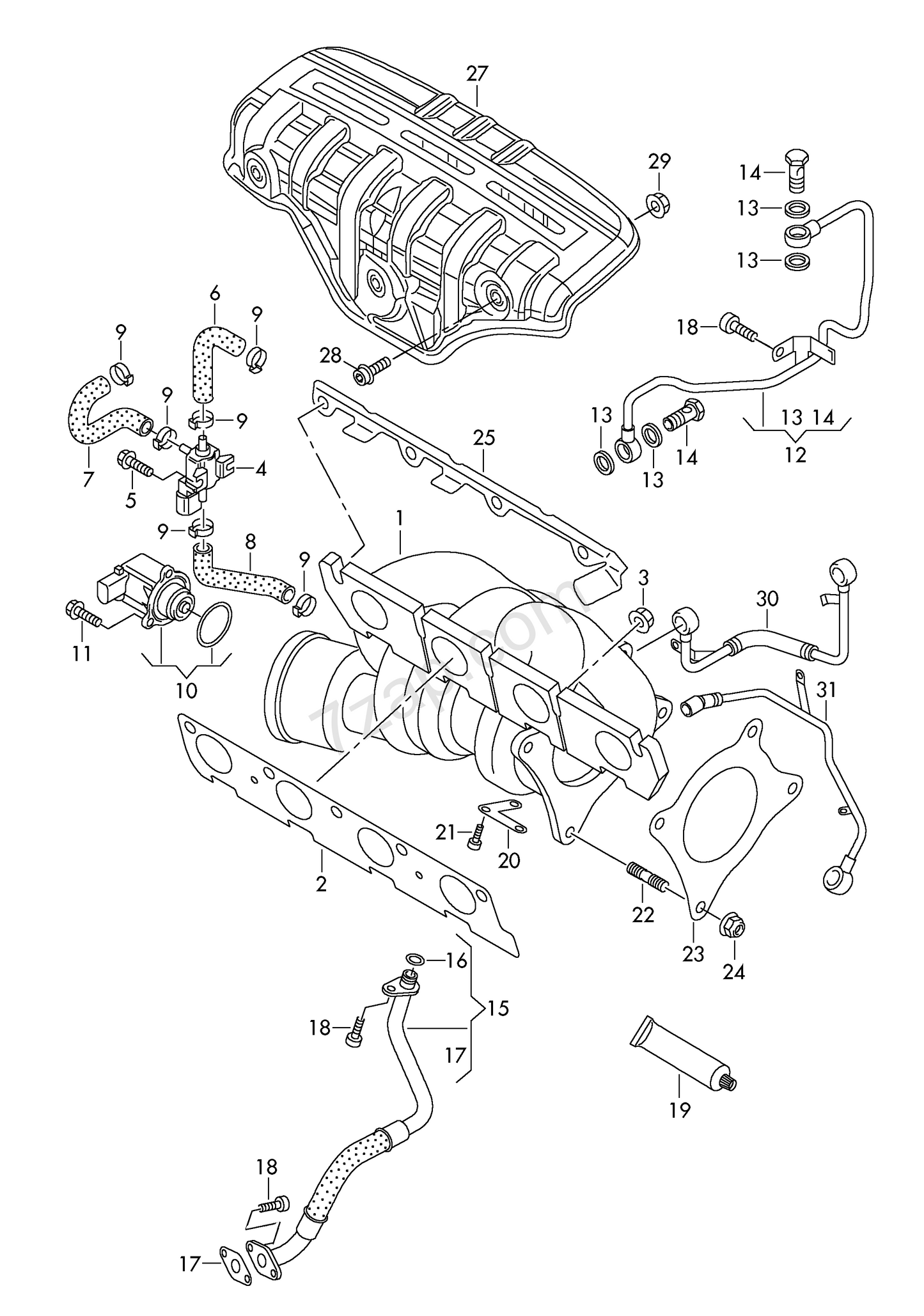 171460 PIERBURG  Diverter Valve 'N249' petrol eng.+ BLG,BMY 1.4ltr.