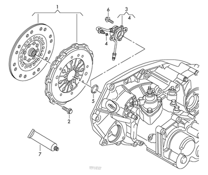 VWS2070 SACHS Clutch kit-240mm 2pc excl Bearing 1.9tdi 4motion