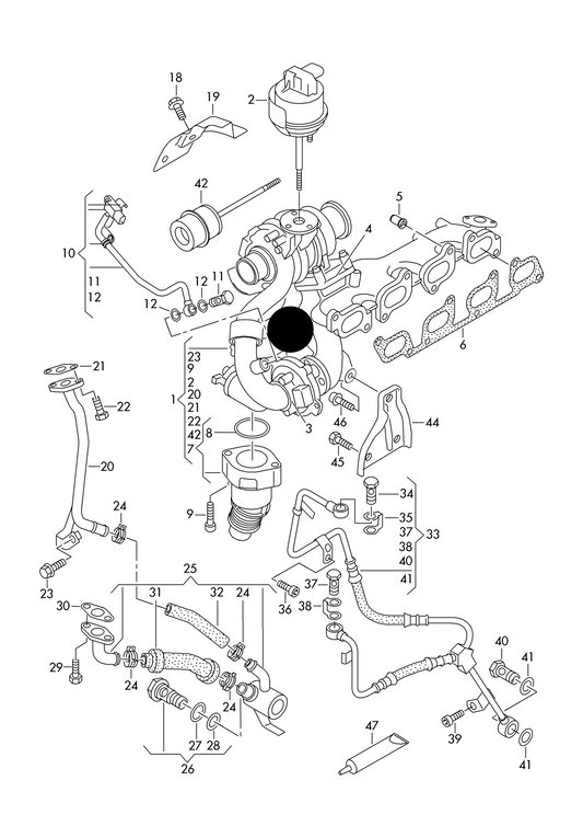 (ITEM 1) 129218 BorgWarner OE New Turbo & manifold