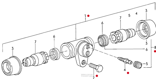 063-000 T25 Rear wheel brake cylinder