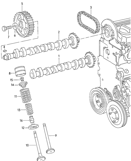 (ITEM 3) 101588 Timing Chain>Oil Pump 16V/20V/V6/V8/ 5-cylinder 2.0/2.3ltr.NM,7A