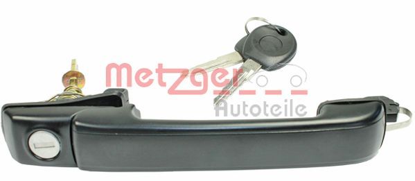(16) 108516 METZGER Front Door Handle Right with Barrel/Keys Golf mk3 Hatch/Vento