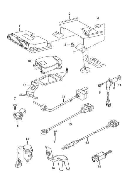 (12) 81500 BOSCH lambda probe (in front of catalyst) 	AQN