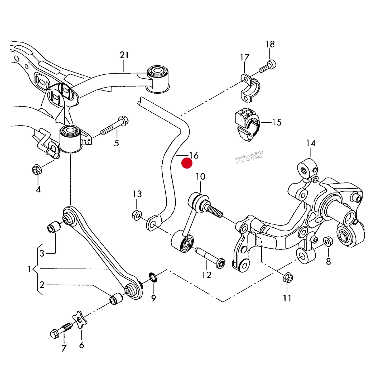 (16) 100653R Rear anti-roll bar 20,7X2,8 PR-0BE