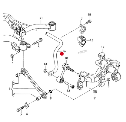 (16) 100653R Rear anti-roll bar 20,7X2,8 PR-0BE