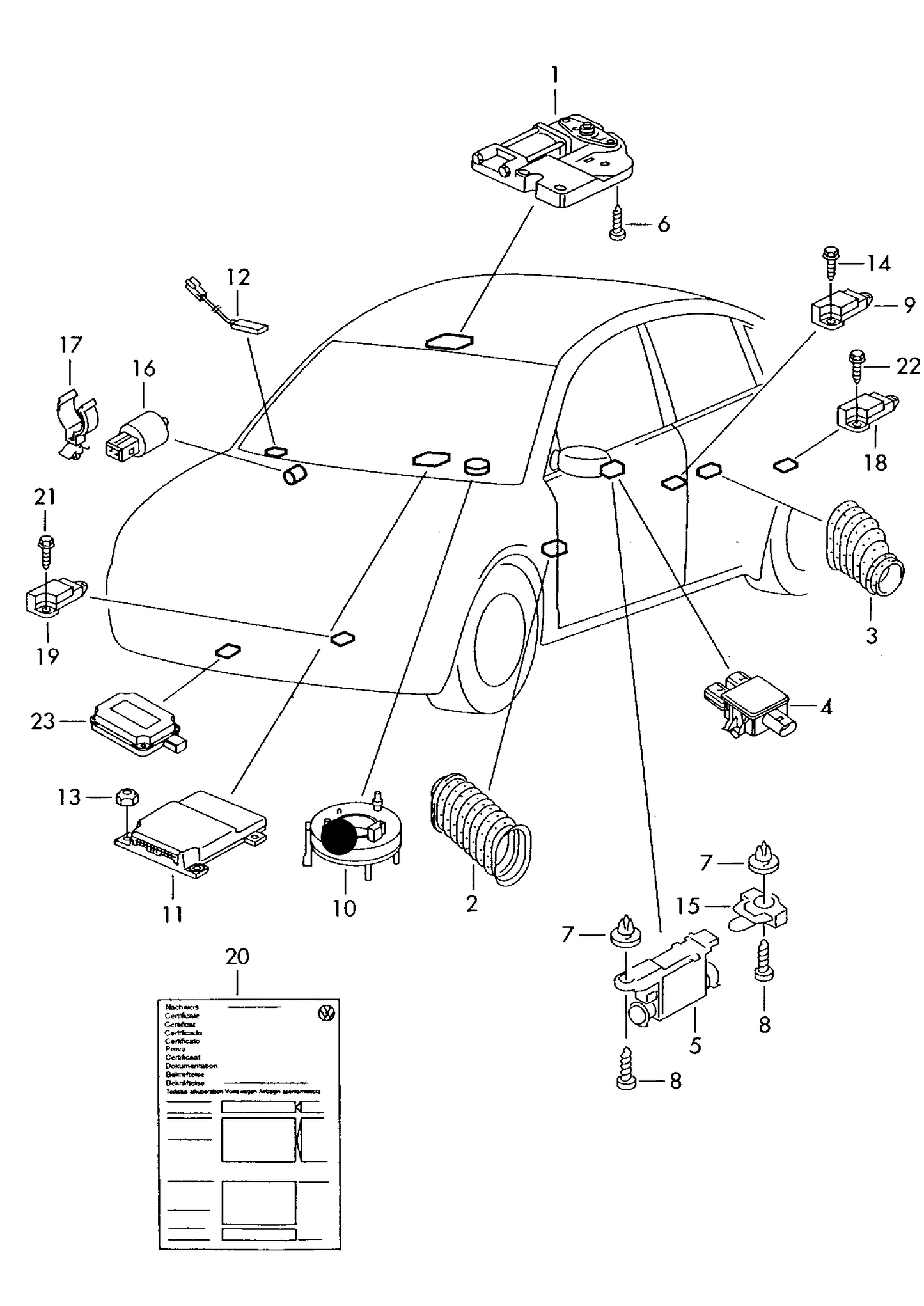 (Item 10) 251663 Valeo Steering angle sensor at steering column 'Air bag clock spring'