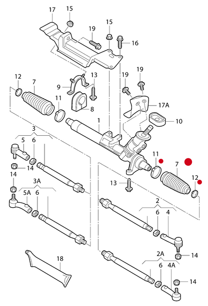 (11) 109440K Steering Rack Boot with Clips 'PAS models'