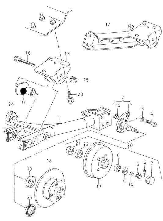 (item 11) 109783 Febi/Meyle Rear Axle Mount 'Hatchback models'