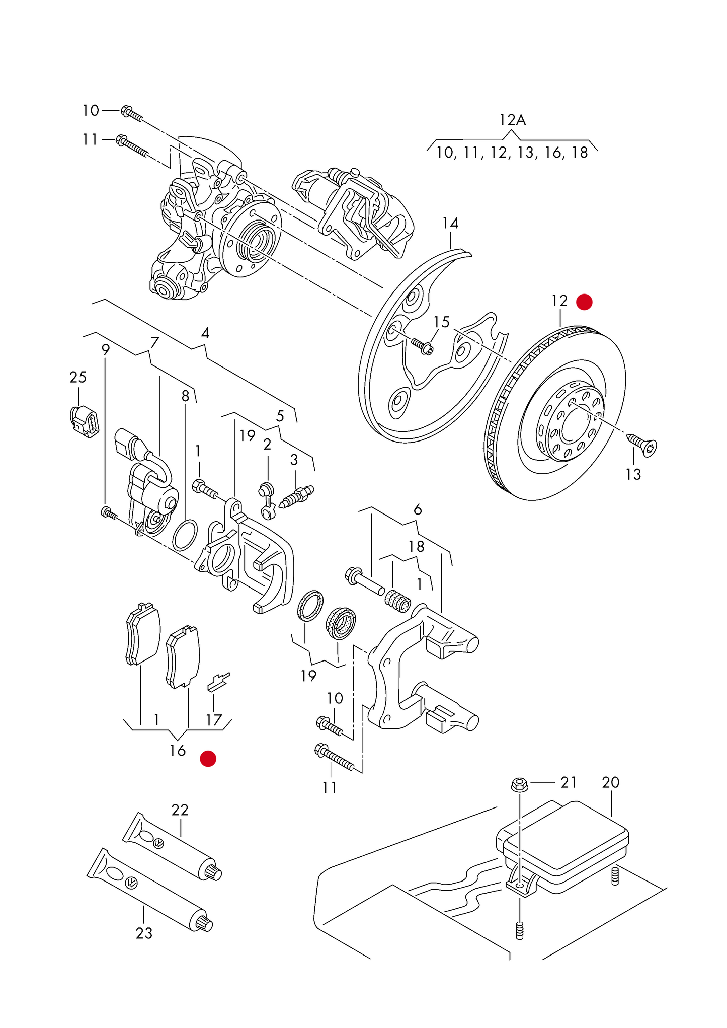 (12A) 113011KP1 EICHER Rear brake discs & pads PR-1KW