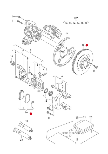 (12A) 113011KP1 EICHER Rear brake discs & pads PR-1KW