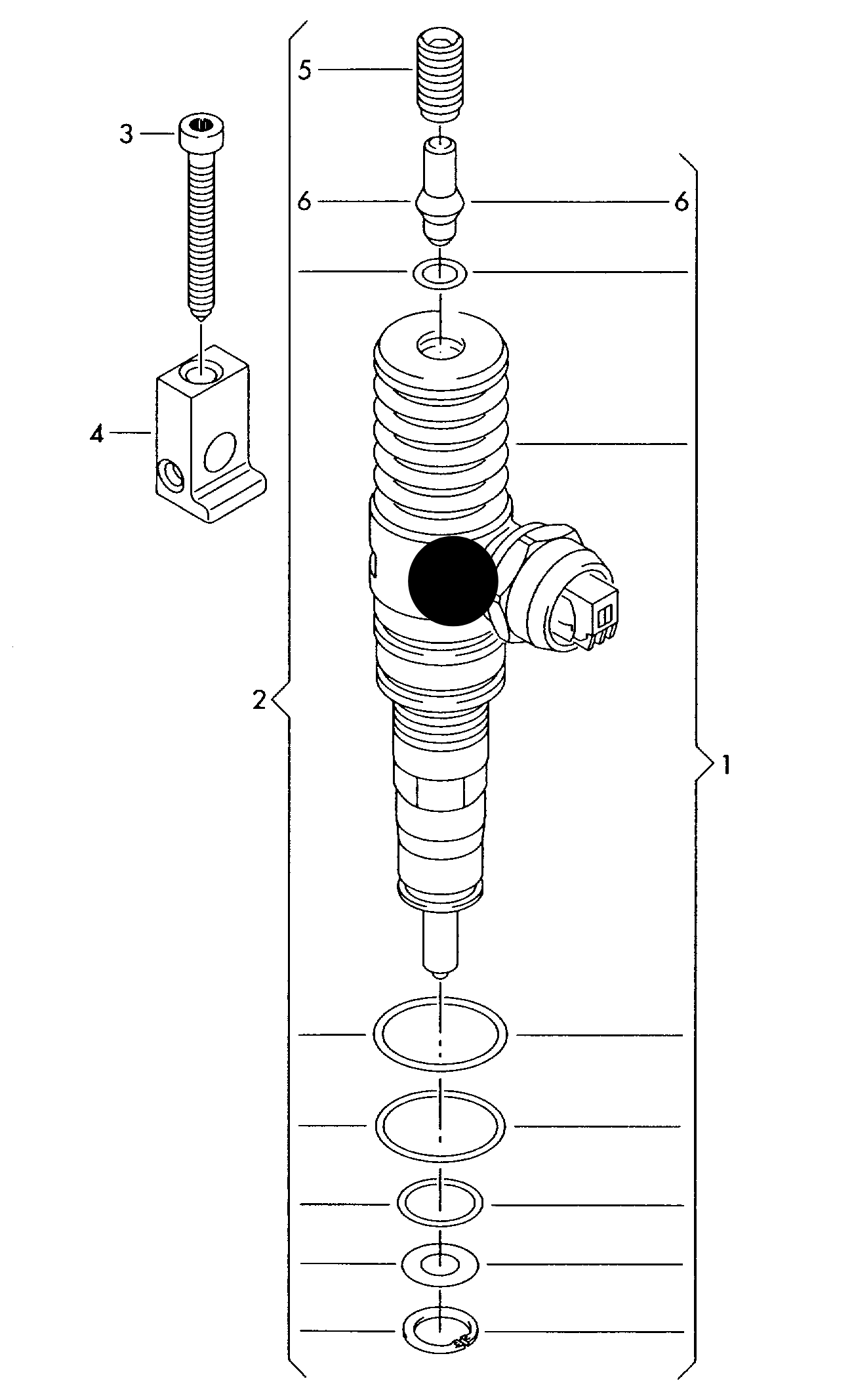 (1) 87156 LUCAS Reman Diesel Injector 1.9tdi BRR,BRS,BLS,BSU