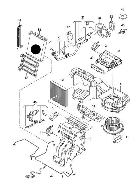 (ITEM 16) 630154 Heater matrix VAG 2013> 'Valeo type' (not denso)