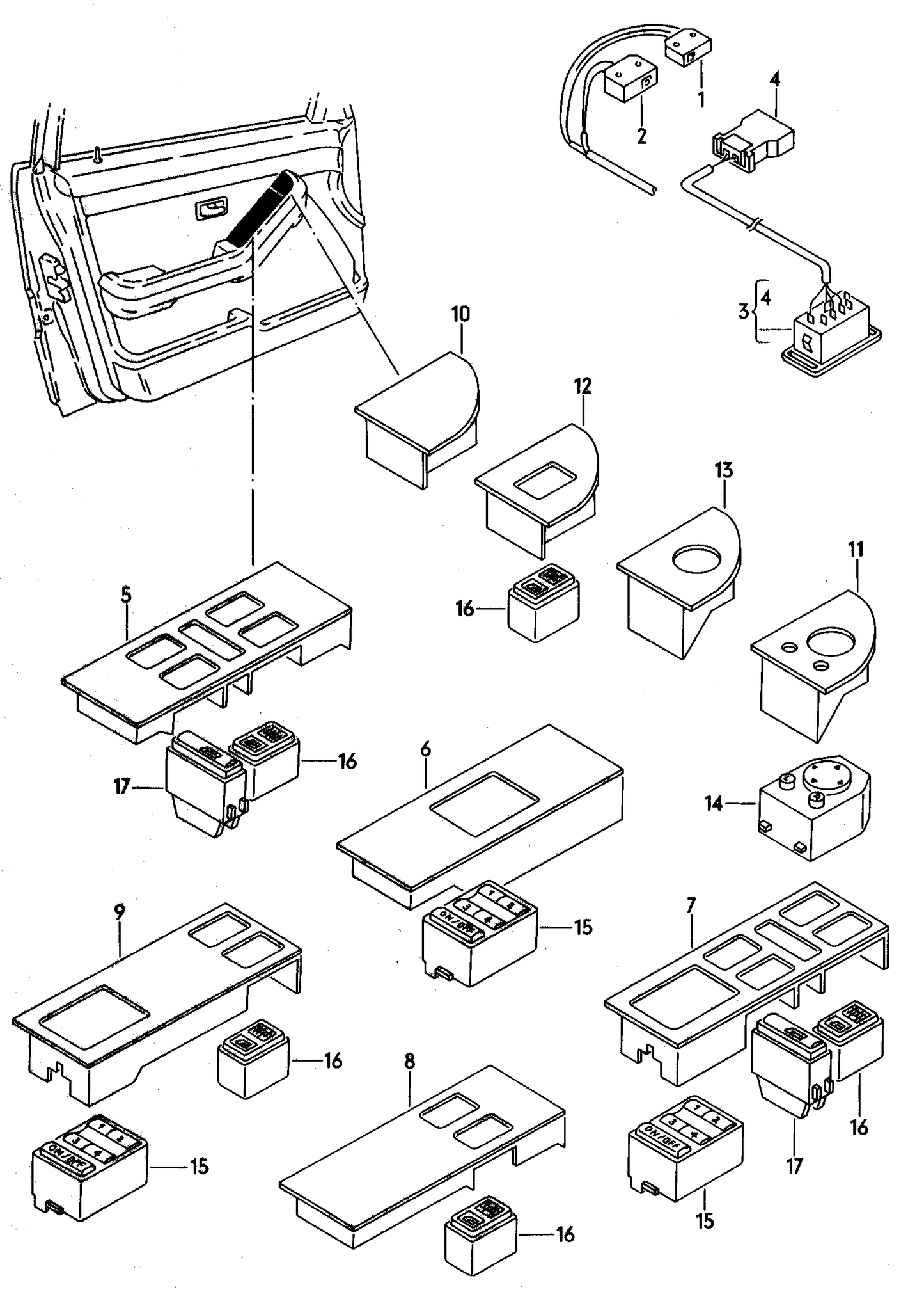 (16) 107555 Electric window switch