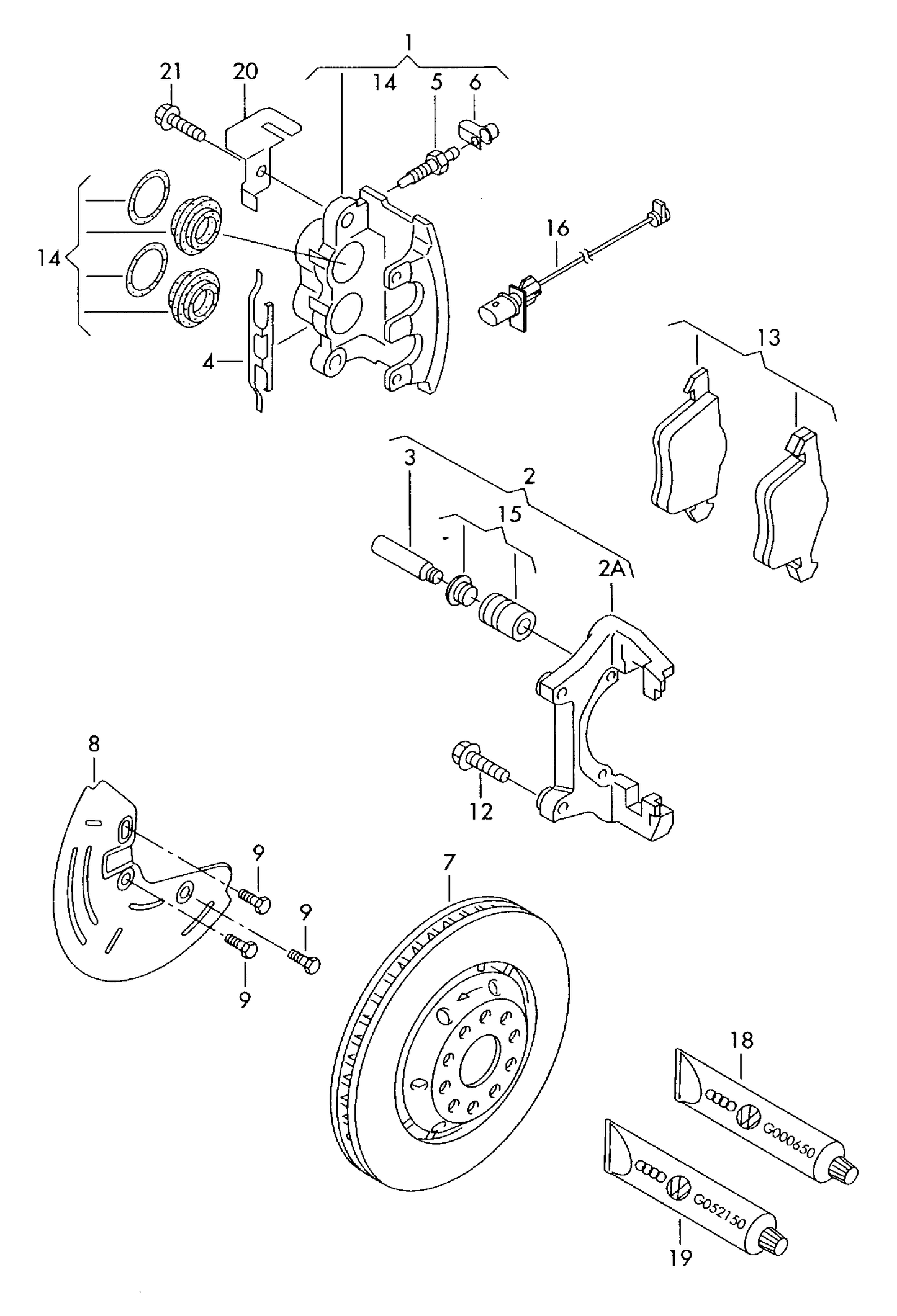 (16) 113547 Brake pad warning sensor Passat 01>05