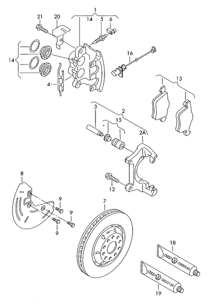 (16) 113547 Brake pad warning sensor Passat 01>05