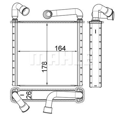 (item 16) 170413 Mahle Heater matrix VAG 2013> Denso type (not Valeo)