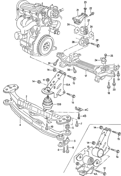 (13B) 102740 Front Engine Hydro-Mounting