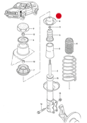 (8) 107136 Front Upper Spring Disc Golf mk2