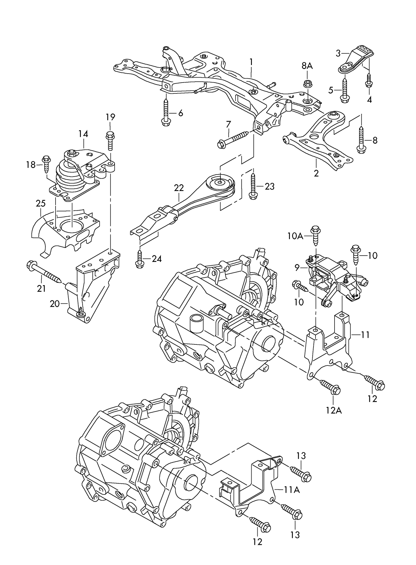 (14) 111902A R/H Engine mounting 'Lower section'