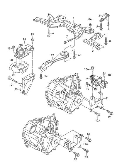 (14) 111902A R/H Engine mounting 'Lower section'