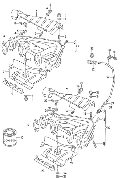 (3) 100318 ELRING Exhaust Manifold Gasket