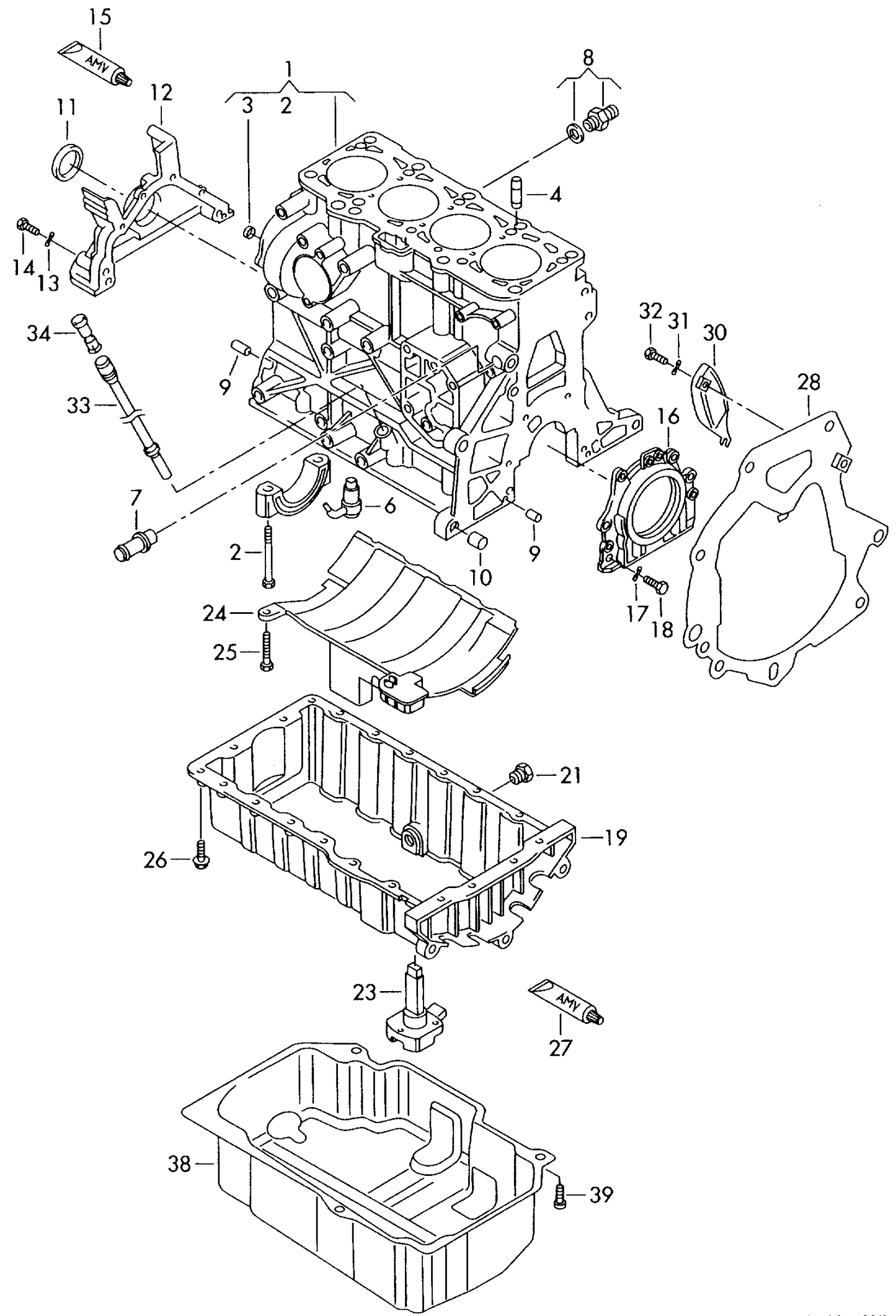 (19) 112342 BGA Engine oil sump pan BDJ,BST,BJB