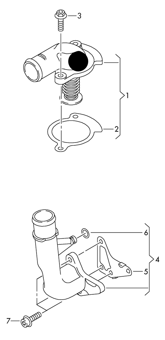 (item 1) 112244 Meyle Coolant Flange & Thermostat 87oC 2.5TDI