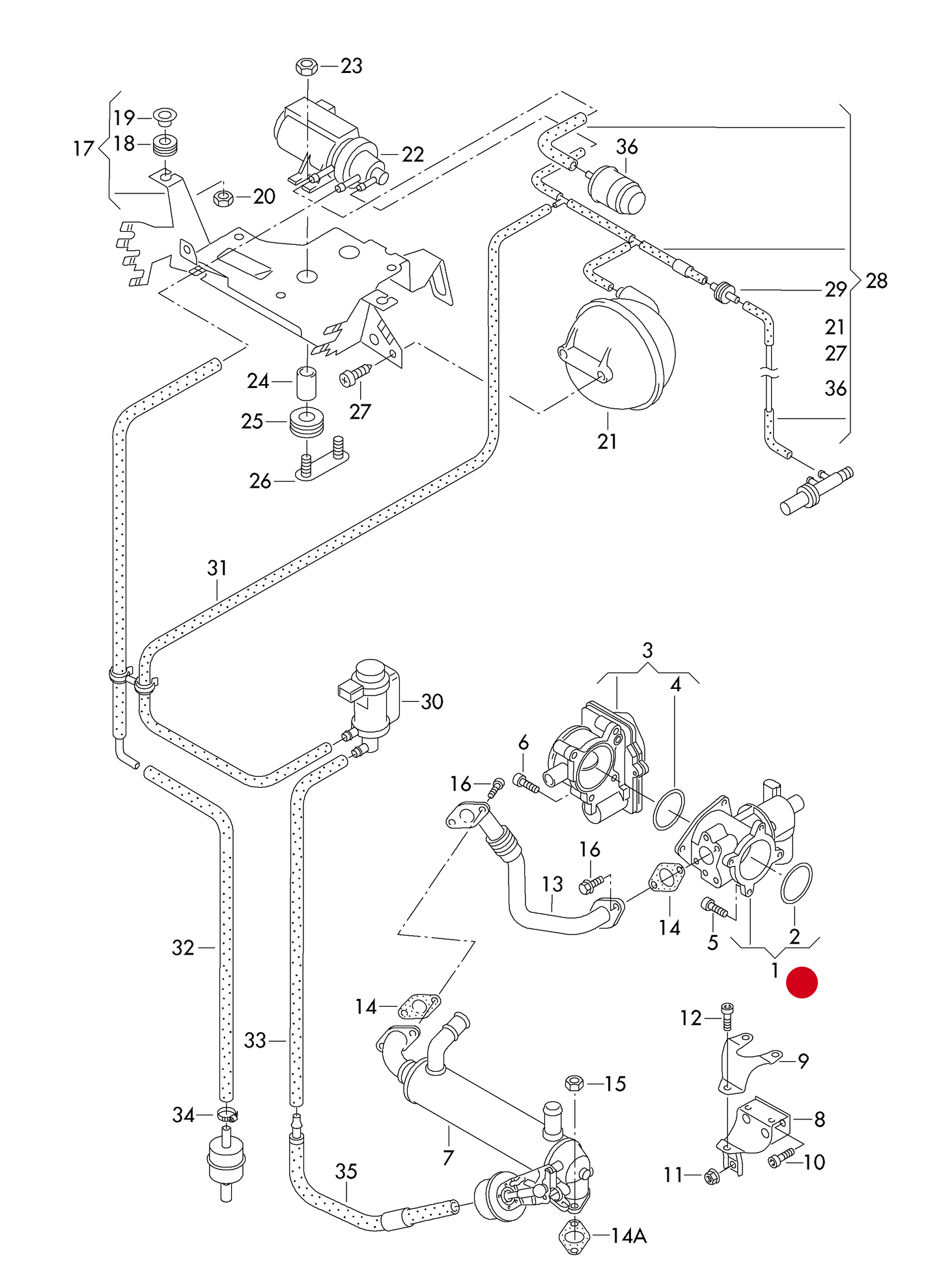 (1) 639158 Pierburg EGR Valve 2.5tdi BNZ,BPC