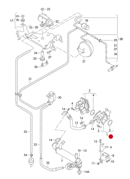 (1) 639158 Pierburg EGR Valve 2.5tdi BNZ,BPC