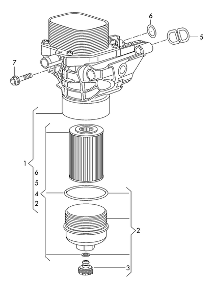 (1) 117719 OE Quality Oil Filter Housing with oil filter and oil cooler ‘If not in stock, available to order-Usually 1-2 days to us’