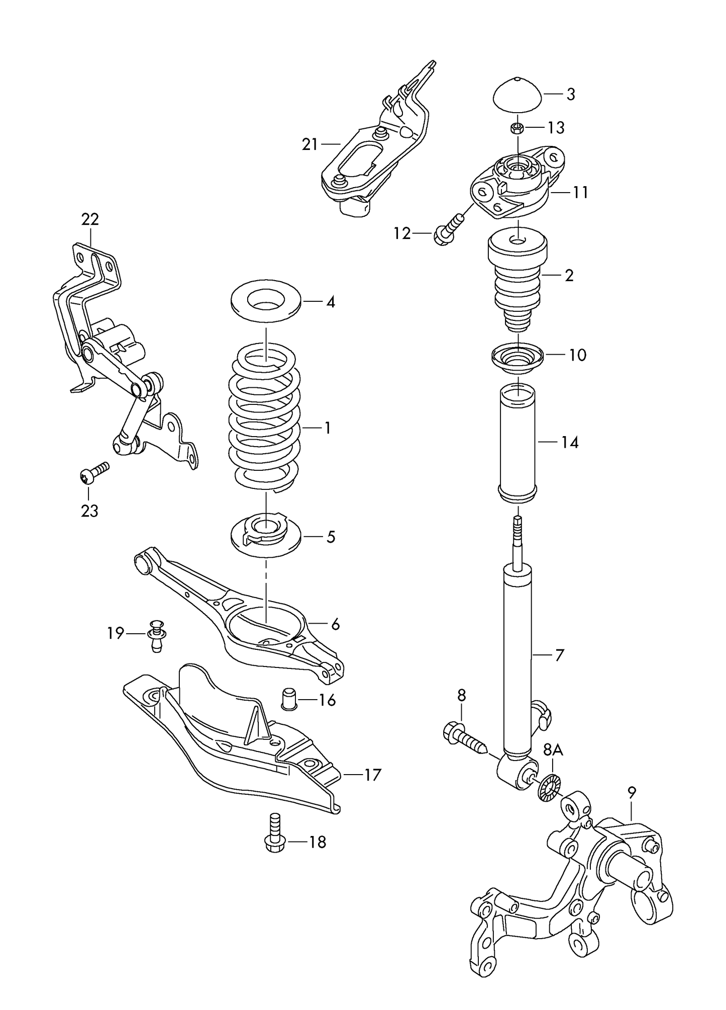 CK25135R SCIROCCO MK3 2009> REAR SUSPENSION