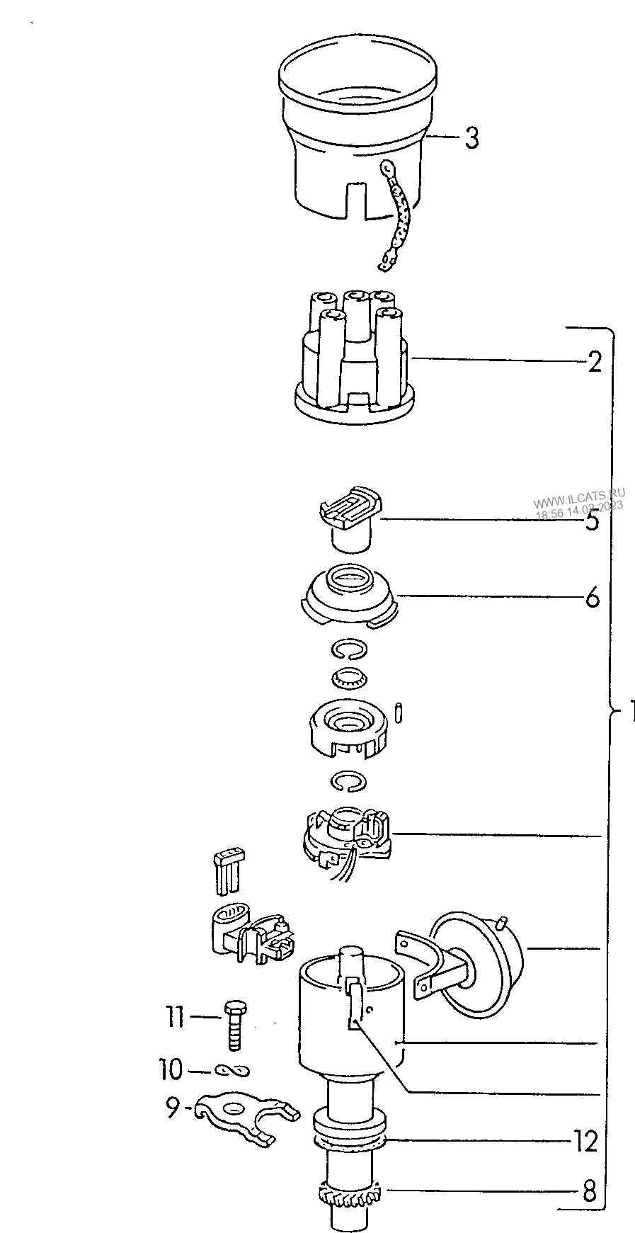 (2) 100596 BERU distributor cap for distributor: 2  >>70-M-040000 BOSCH AAC