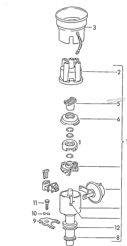 (2) 100596 BERU distributor cap for distributor: 2  >>70-M-040000 BOSCH AAC