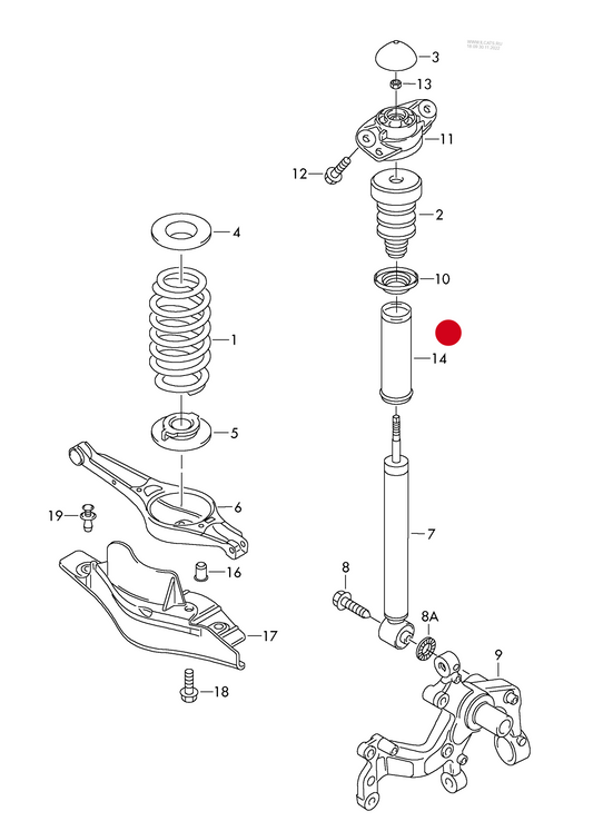 (ITEM 14) 110906 Rear Protective Cap/Bellow, shock absorber D >> - 27.04.2009 PR-1JB